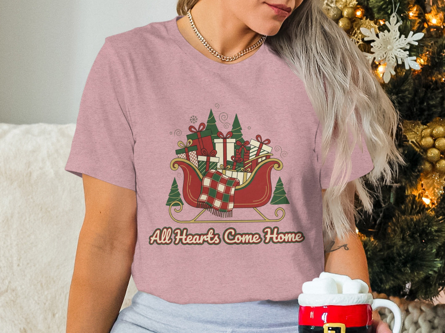 All Hearts Come Home Christmas Sleigh Shirt