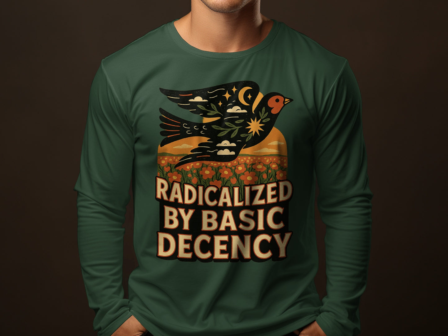 Radicalized by Basic Decency Long Sleeve Shirt