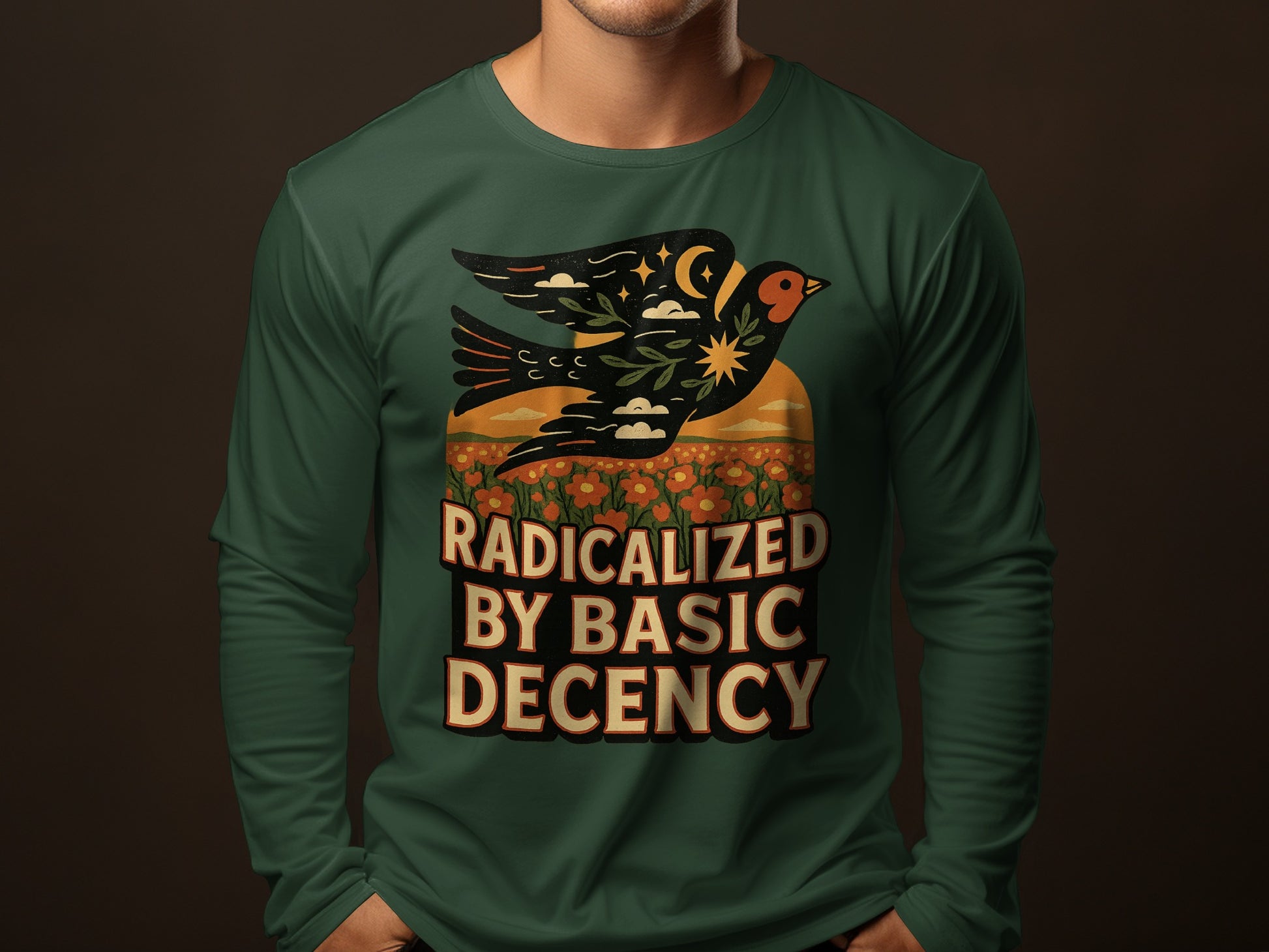 Radicalized by Basic Decency Long Sleeve Shirt