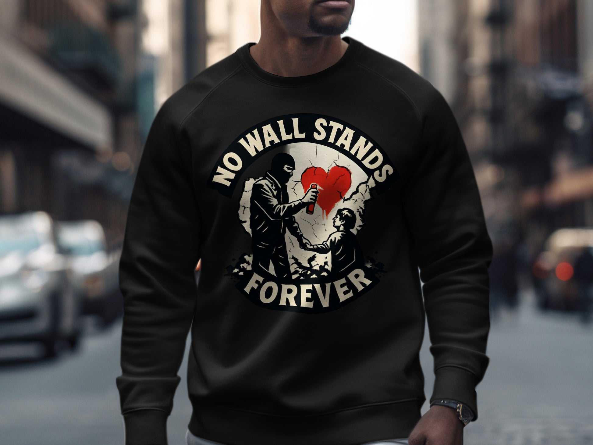 No Wall Stands Forever Modern Graphic Sweatshirt Product