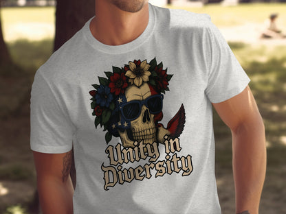 Unity in Diversity Skull Graphic T-shirt