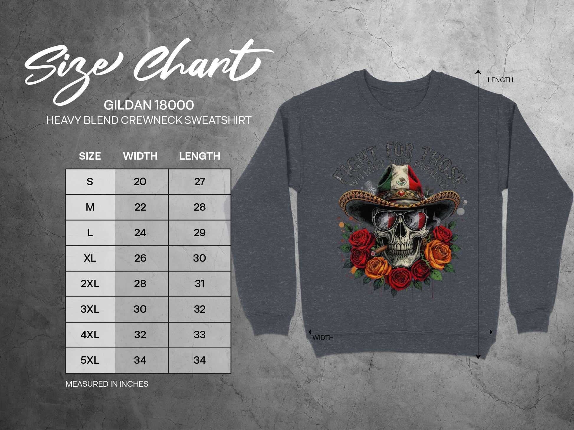 Fight For Those Skull Roses Graphic Sweatshirt product type