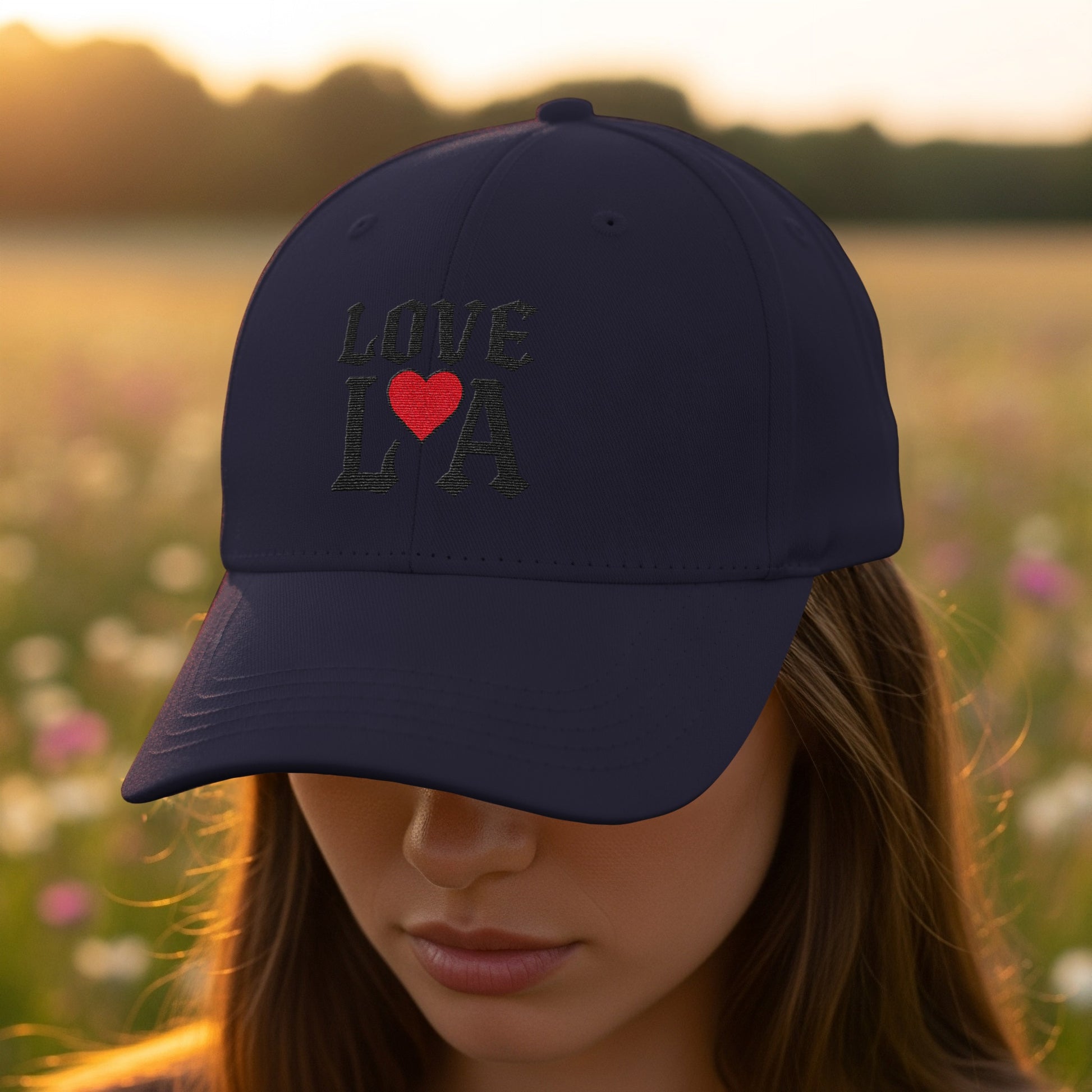 Love LA Heart Embroidered Baseball Cap product