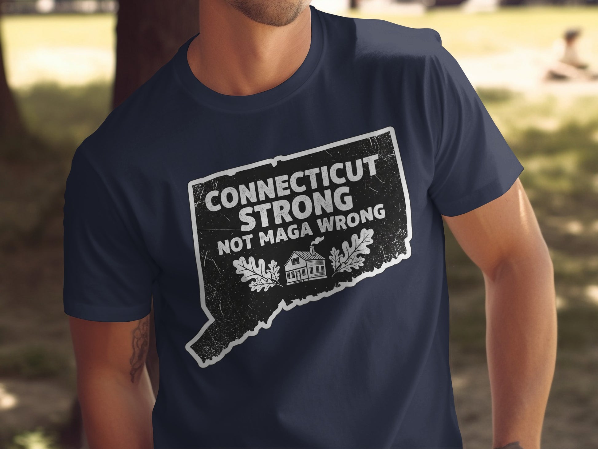 CONNECTICUT STRONG NOT MAGA WRONG TSHIRT product type