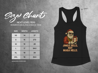 Trendy Jingle Bells Not MAGA Hells Racerback Tank Top