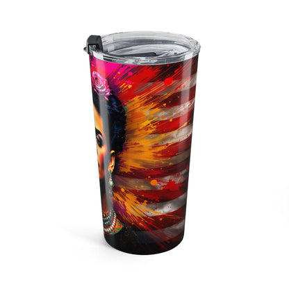 Vibrant Artistic Tumbler with Unique Colorful Design