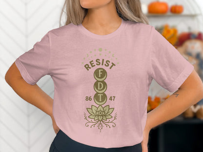 Resist FDT 8647 Floral Design Graphic T-Shirt