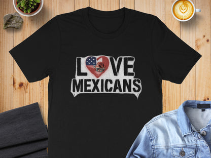 Patriotic Love Mexicans Graphic Tee Unisex Apparel product type
