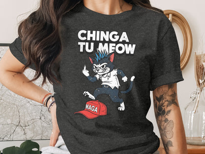 Chinga Tu Meow punk cat middle finger MAGA hat product type