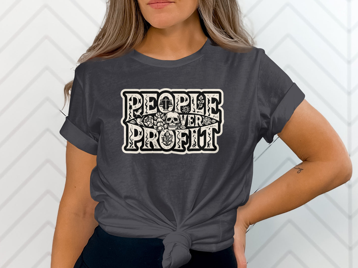 People Over Profit Graphic Print Tee Product