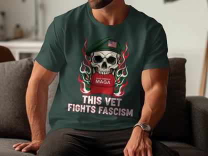 This Vet Fights Fascism Graphic T-Shirt