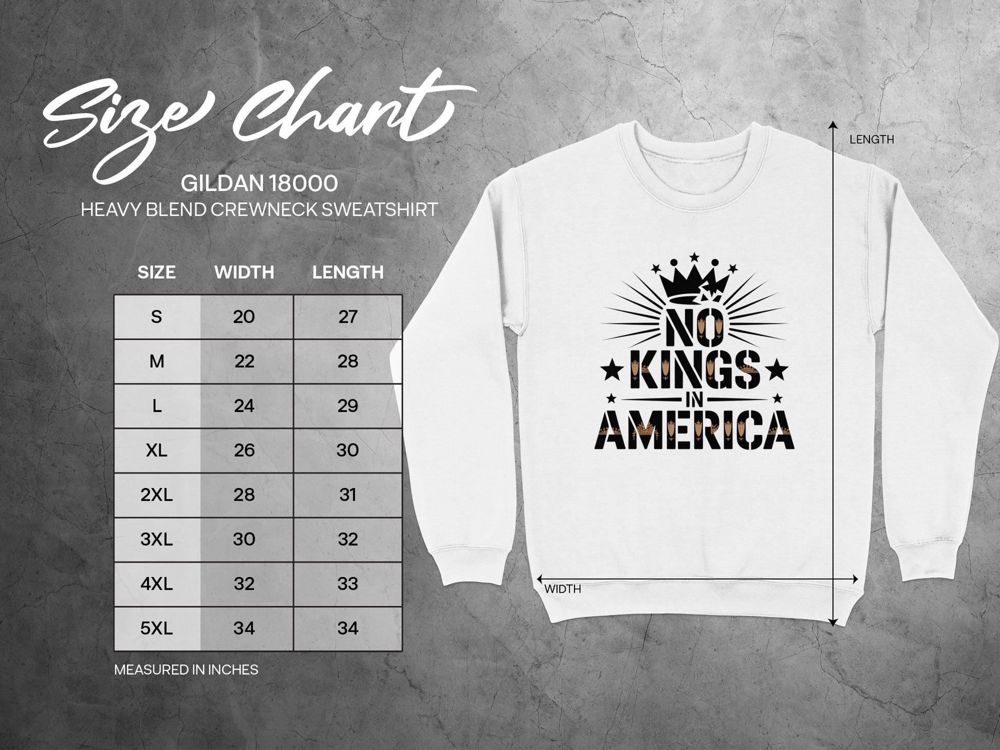 No Kings in America Crewneck Sweatshirt product