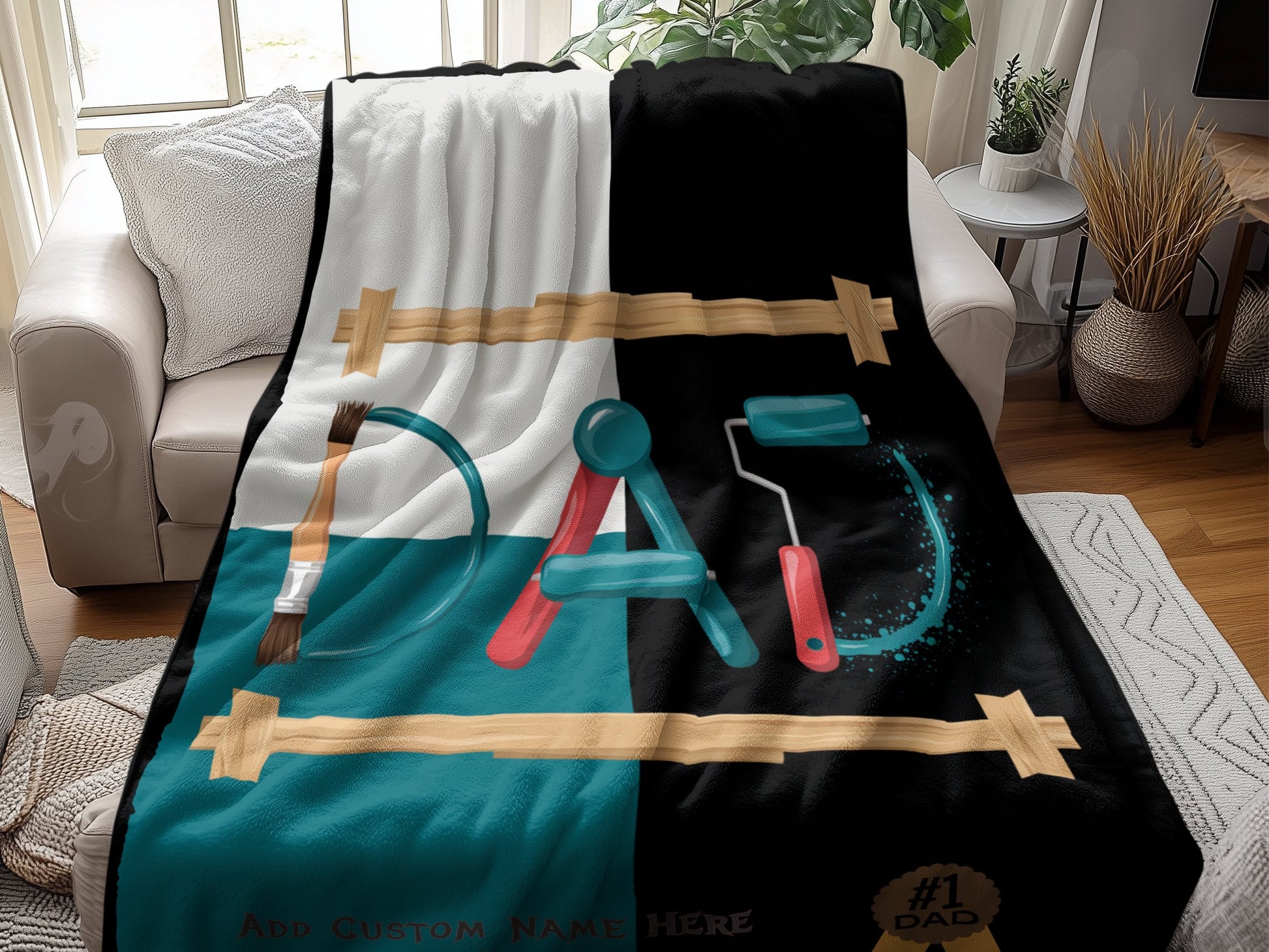 Cozy and Stylish Dad Design Throw Blanket product