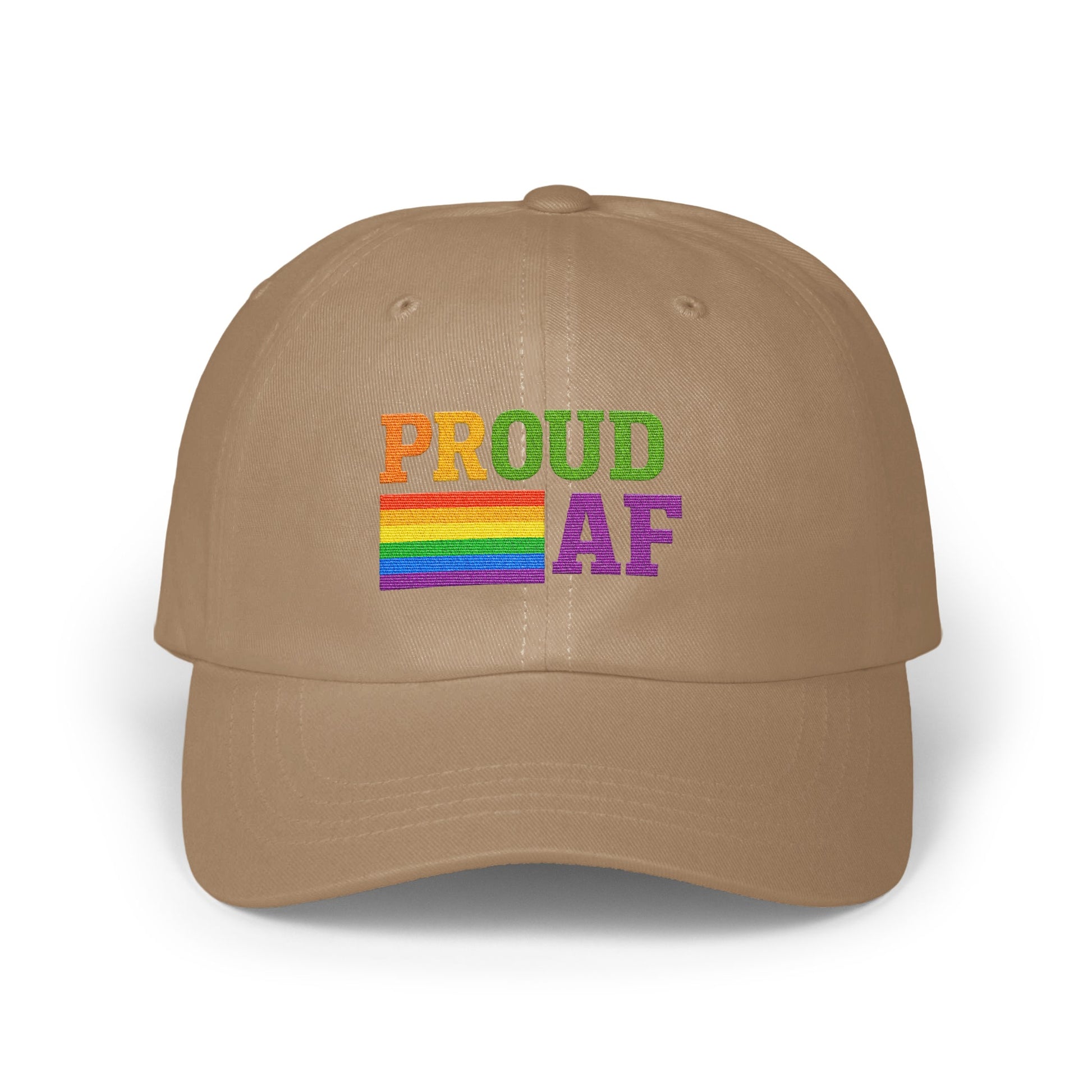 Proud AF Rainbow Embroidered Dad Hat product type