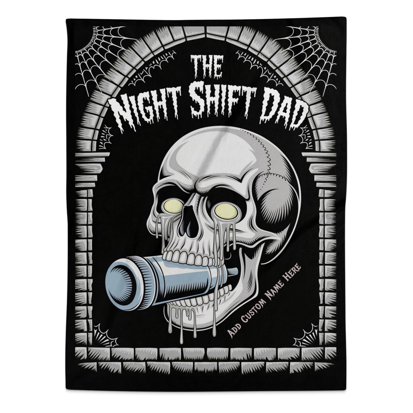 The Night Shift Dad Skull With Flashlight Art product type