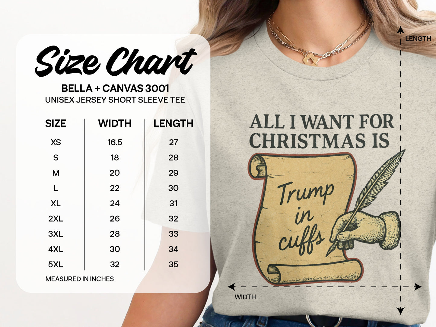 All I Want for Christmas Is Trump in Cuffs Shirt