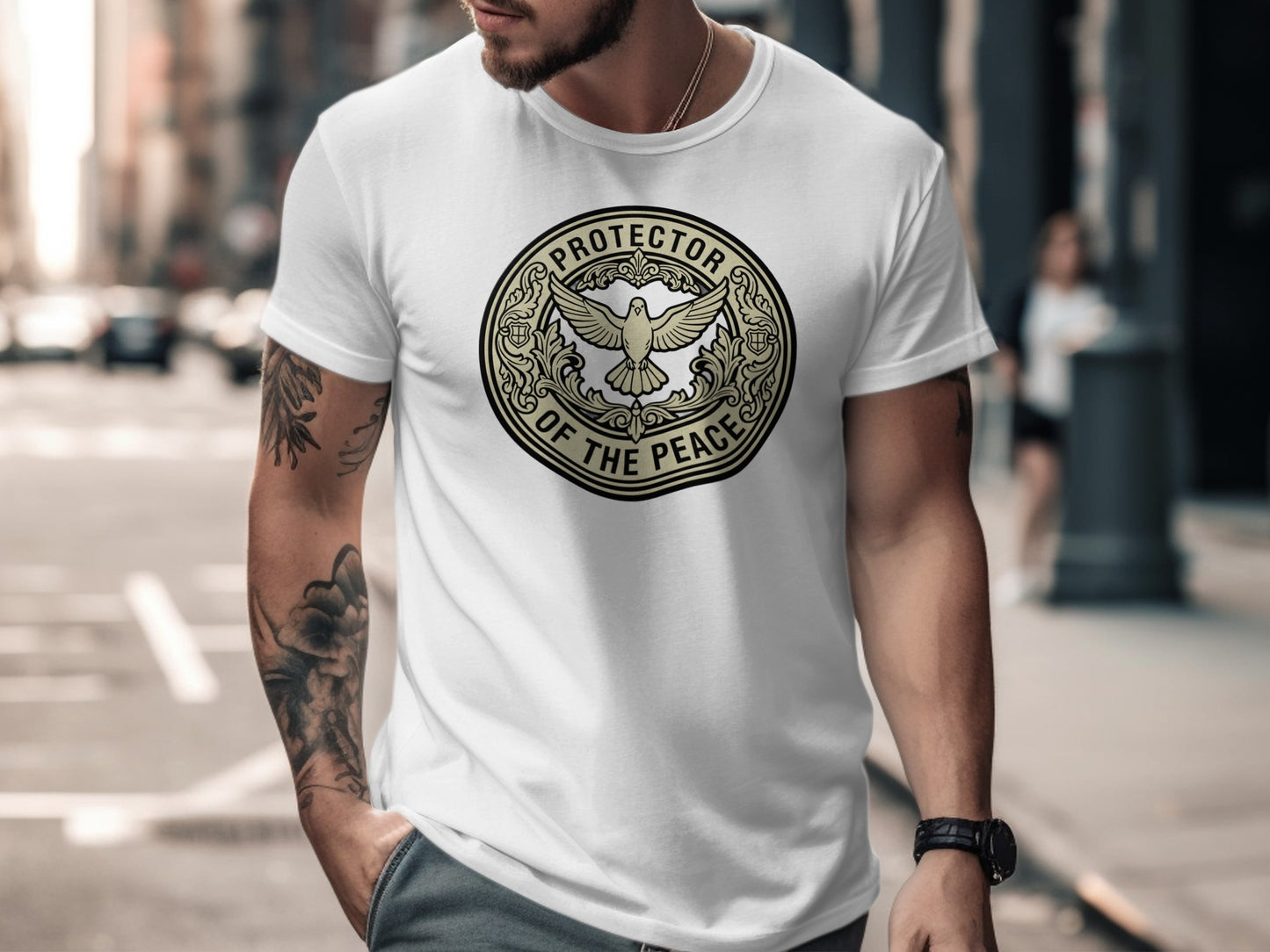 Protector of the Peace Graphic Print T-shirt