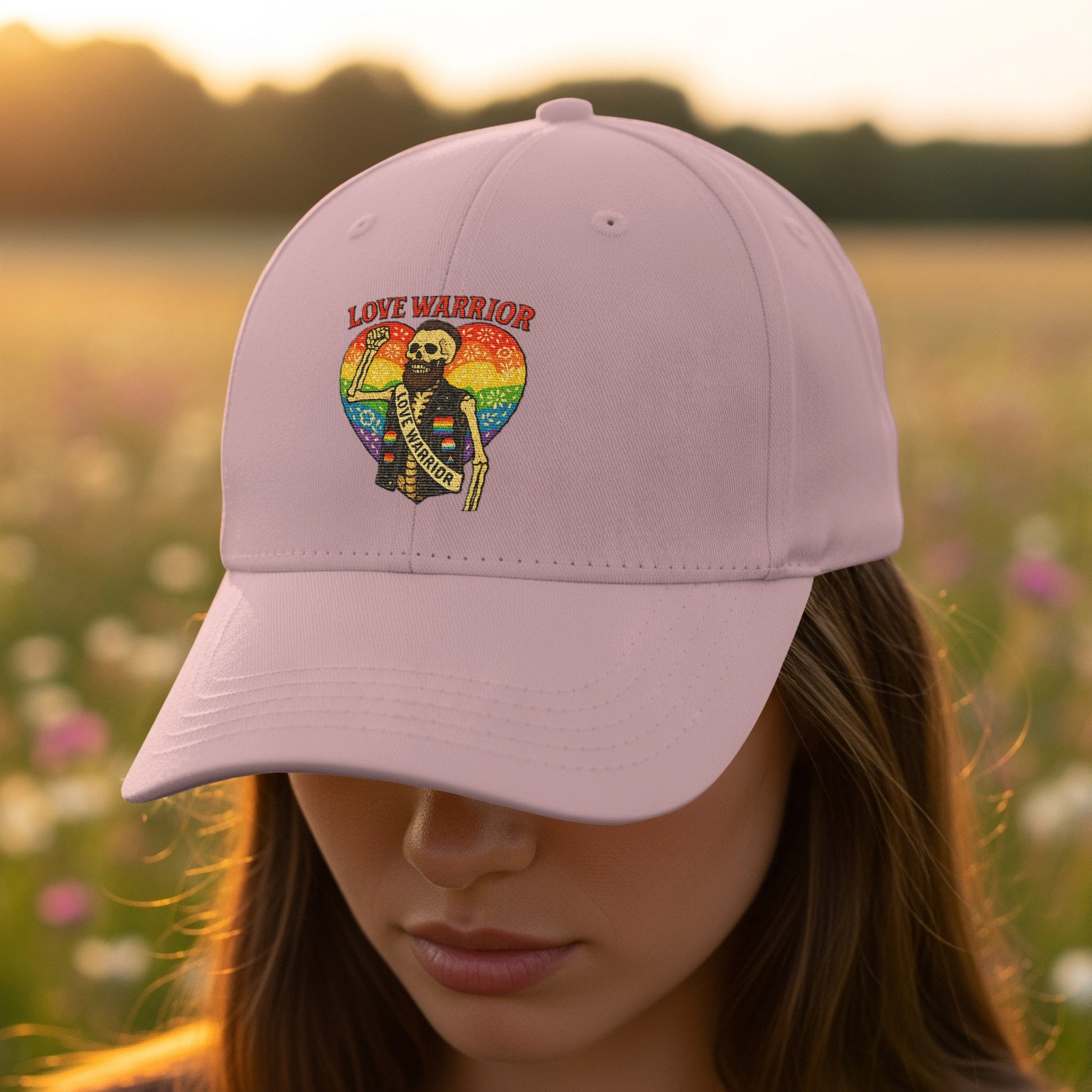 Love Warrior Rainbow Heart Printed Cap product
