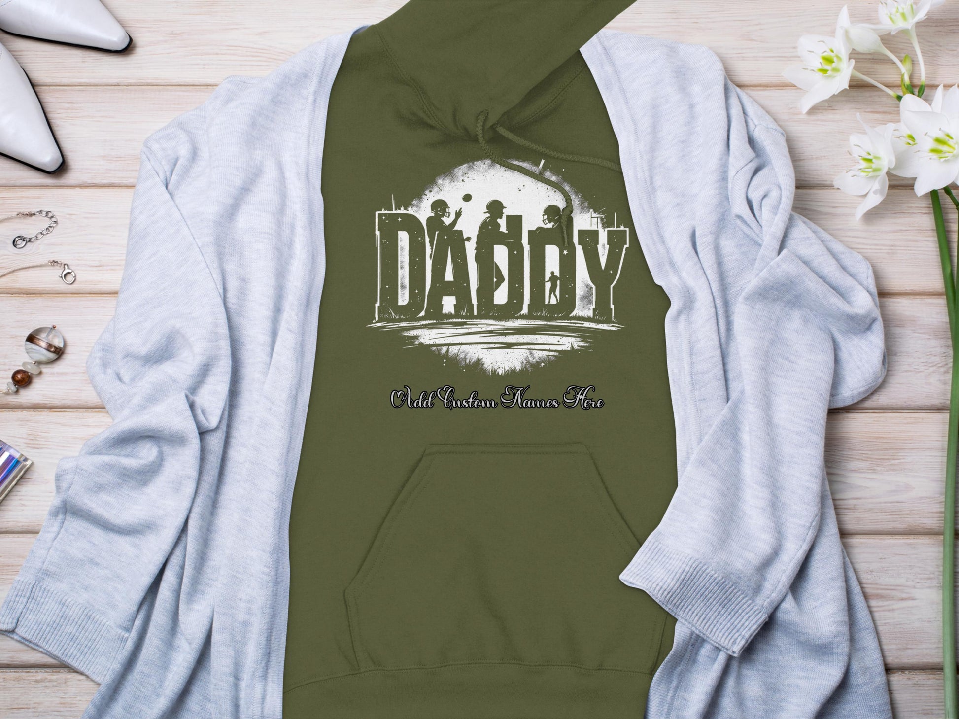 Daddy Bold Retro Design Hoodie product type