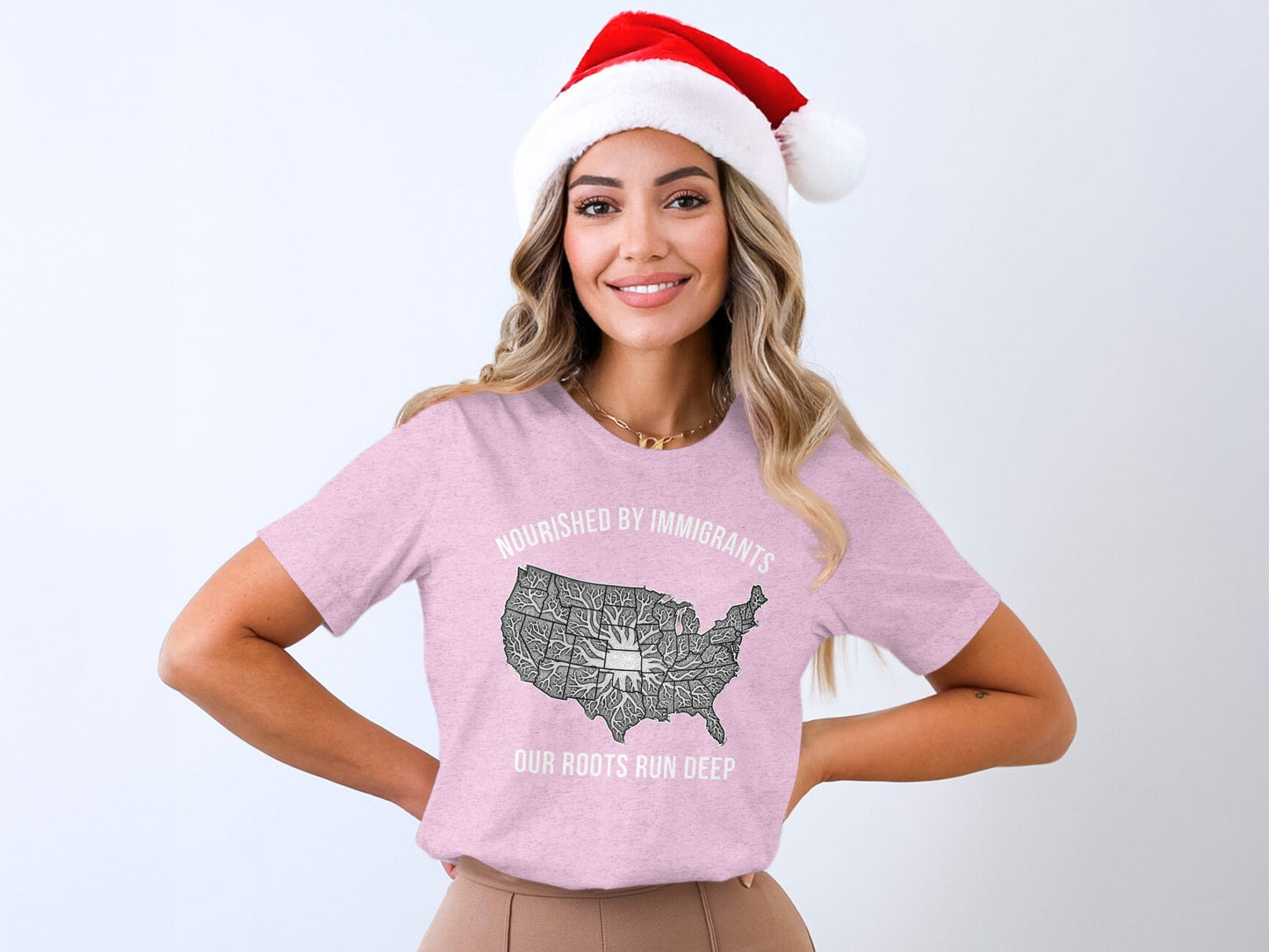 Nourished By Immigrants Our Roots Run Deep Shirt