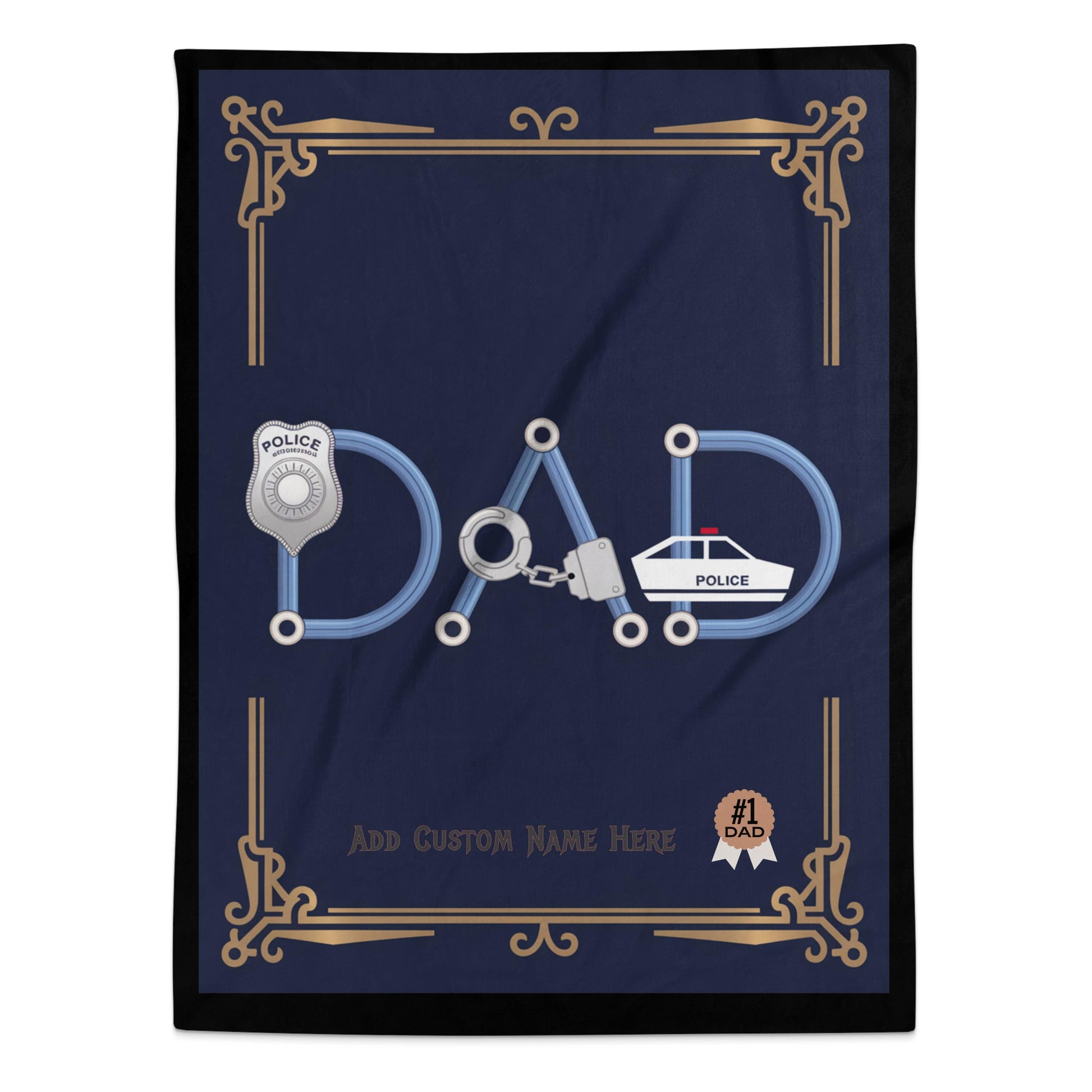 Police Dad Design Customized Blanket product type