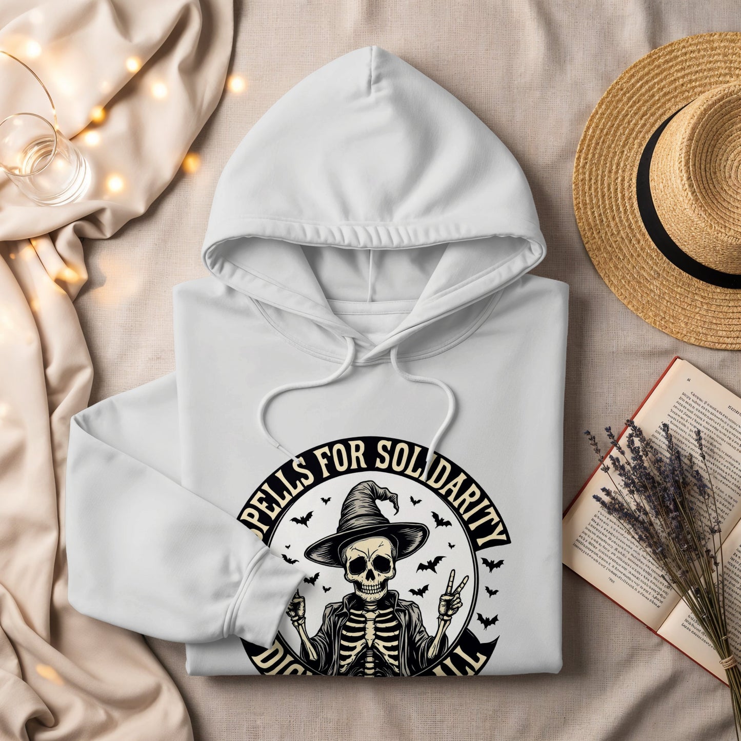 Spells for Solidarity Skull Design Hoodie product