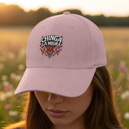 Stylish Pink Chinga La Migra Embroidered Cap product type