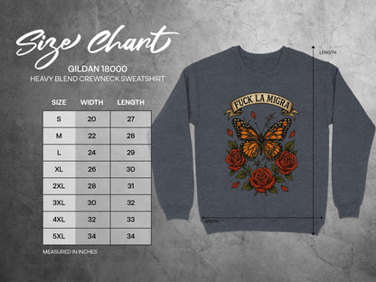 Fuck La Migra Butterfly Crewneck Sweatshirt product
