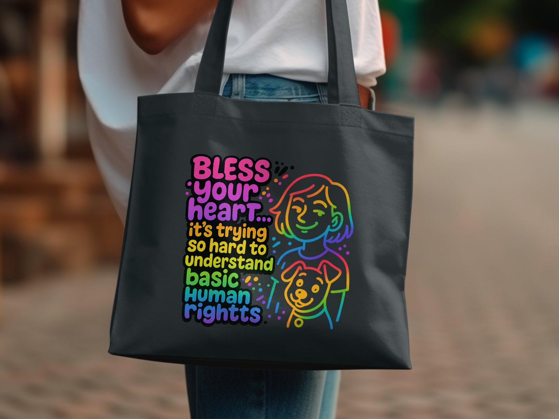 Bless Your Heart Basic Human Rights Tote Bag Product
