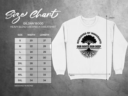 Nourished By Immigrants Our Roots Run Deep Sweatshirt