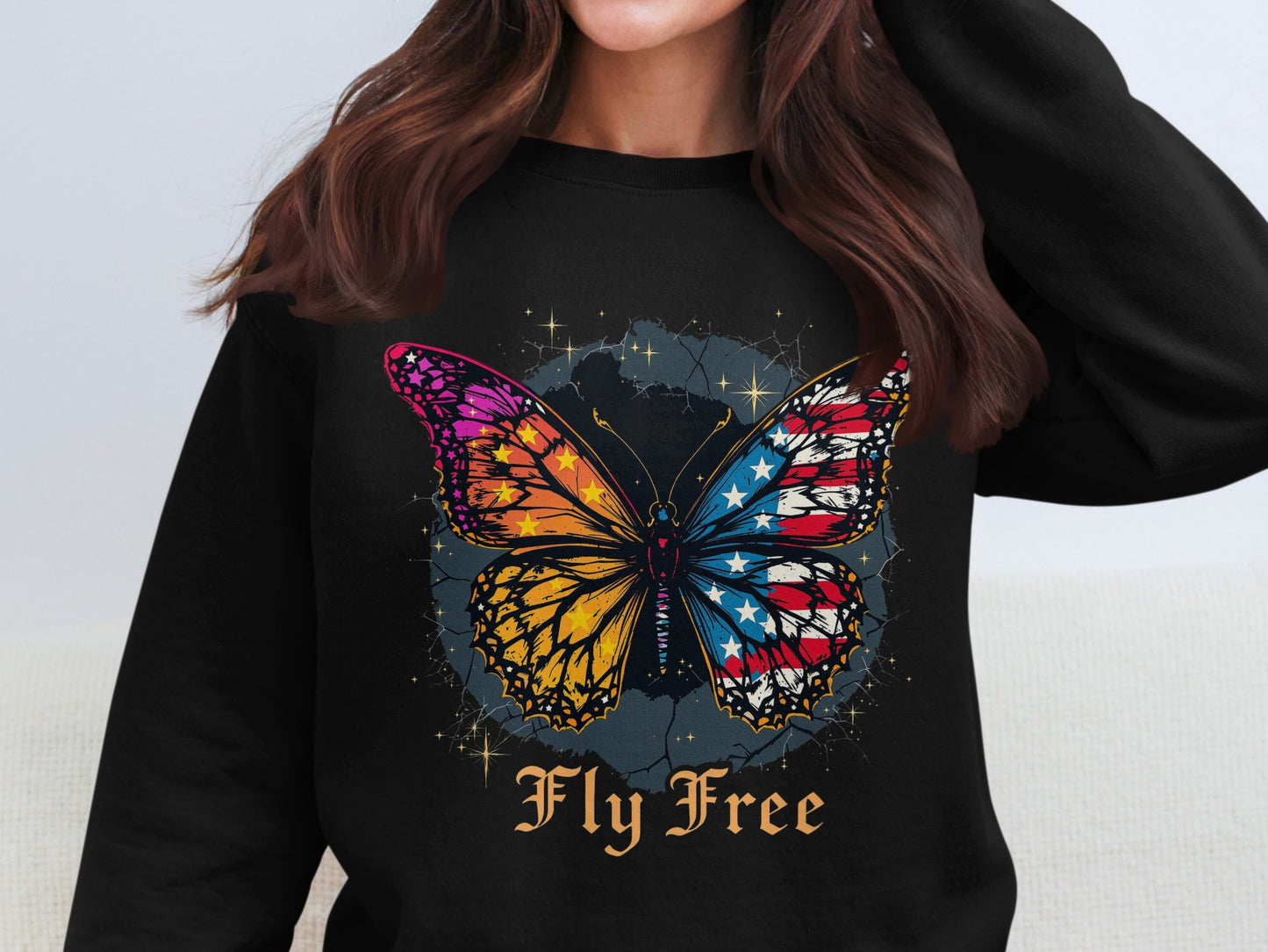 Fly Free Colorful Butterfly Sweatshirt product type