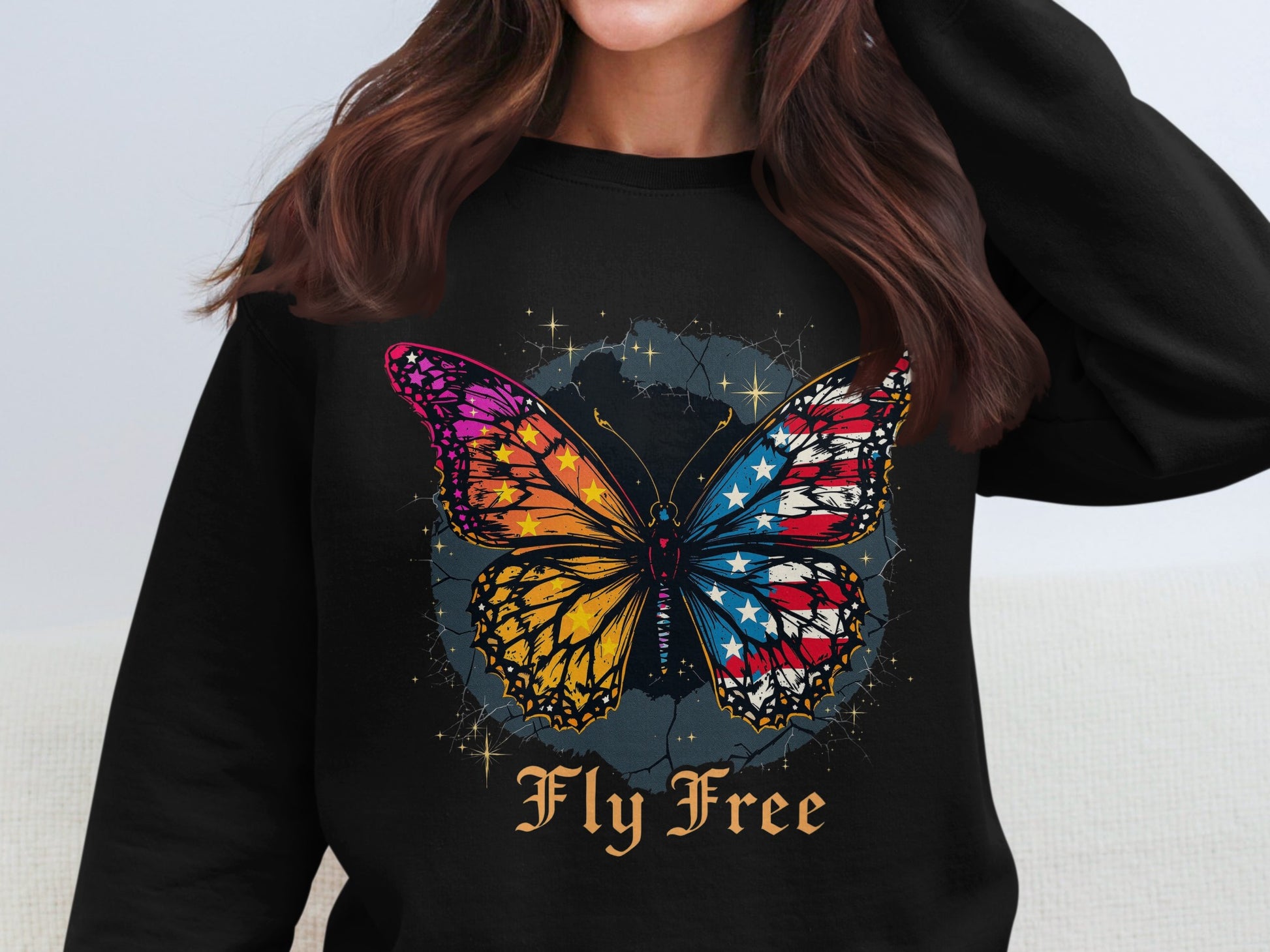 Fly Free Colorful Butterfly Sweatshirt product type