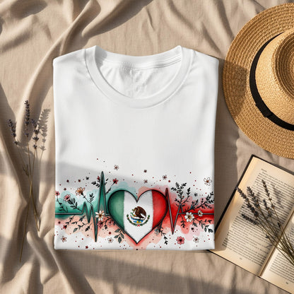Mexican Heartbeat Design T-shirt Unique Apparel product type