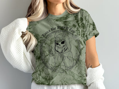 Toxic But Make It Cute Skeleton Graphic T-Shirt
