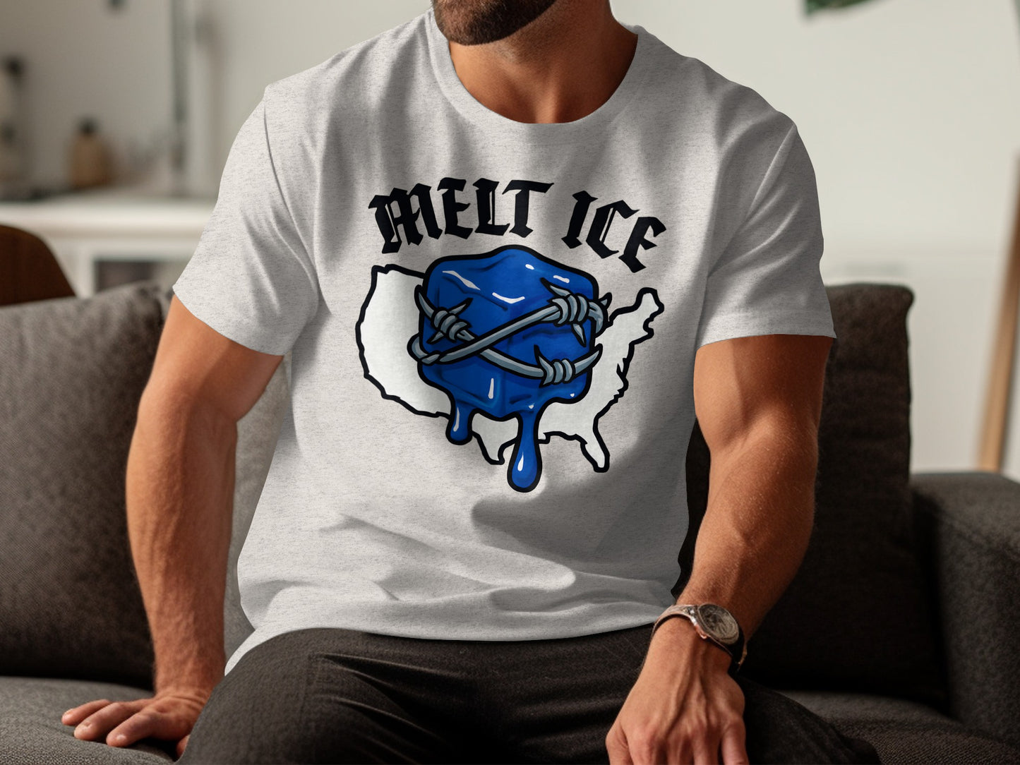 Melt Ice Graphic Print Casual T-Shirt product