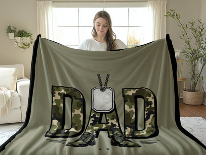 Camouflage Design Dad Blanket Warm Cozy Fleece Throw product type