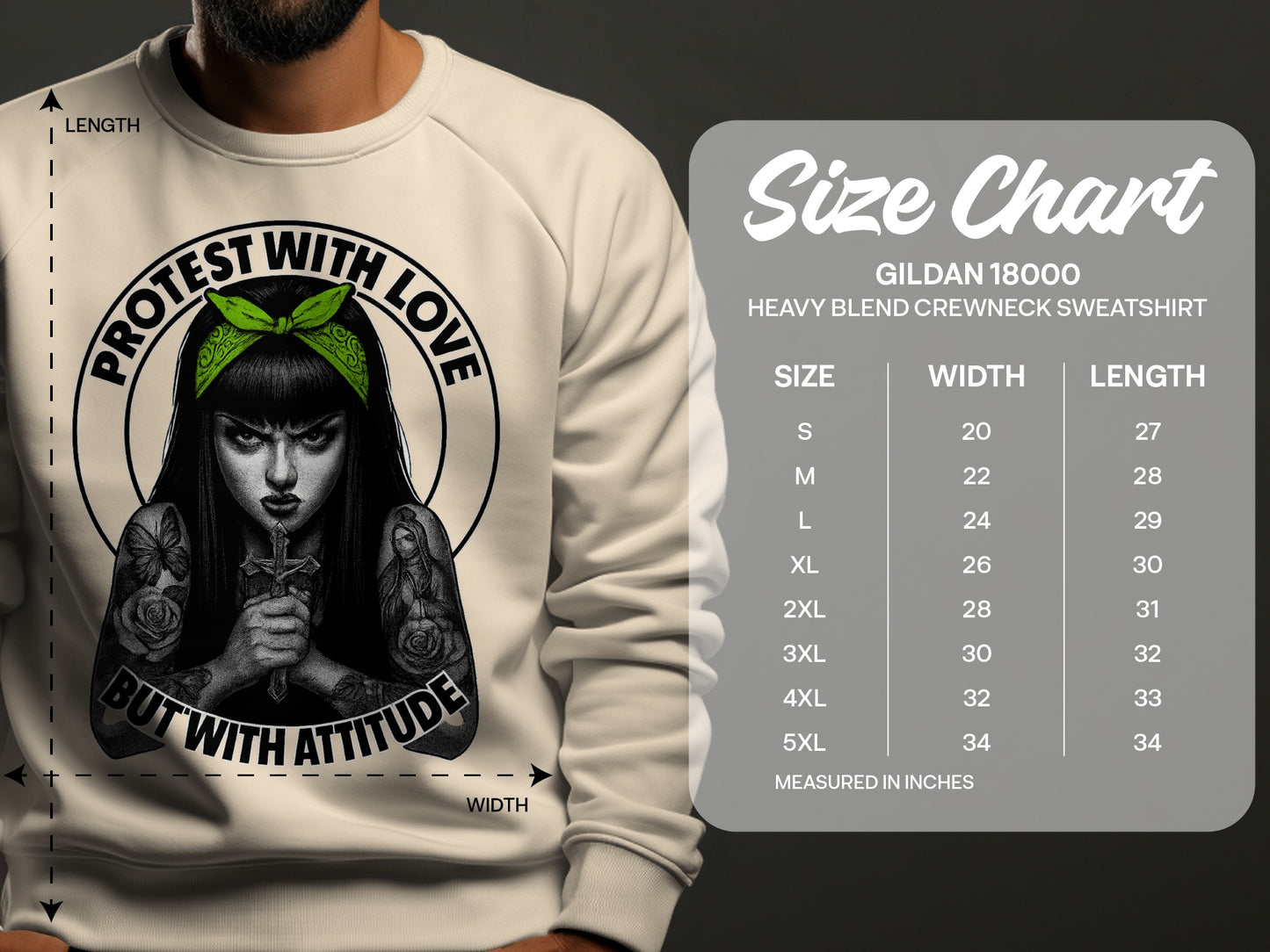 Protest With Love But With Attitude Sweatshirt