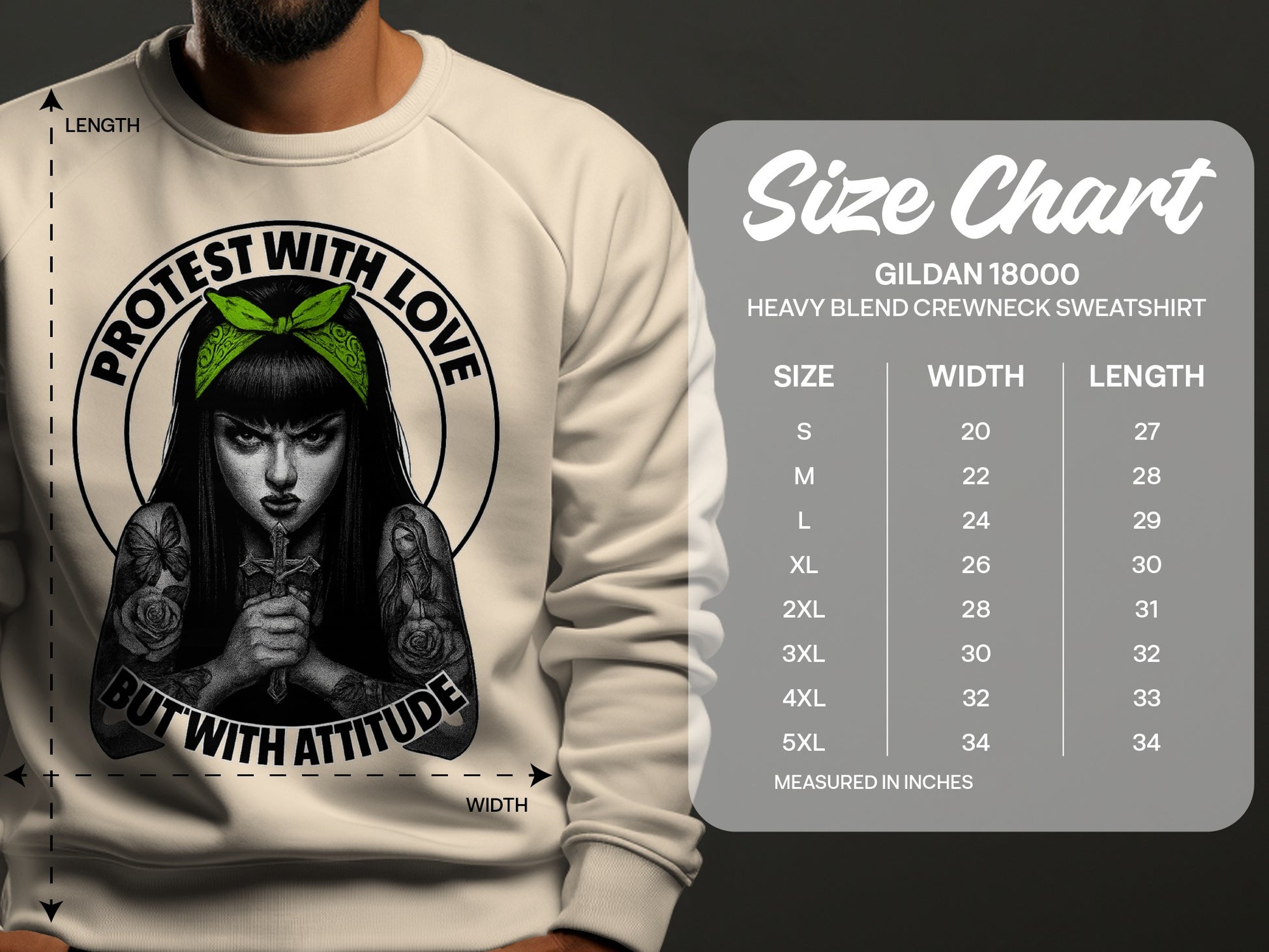 Protest With Love But With Attitude Sweatshirt