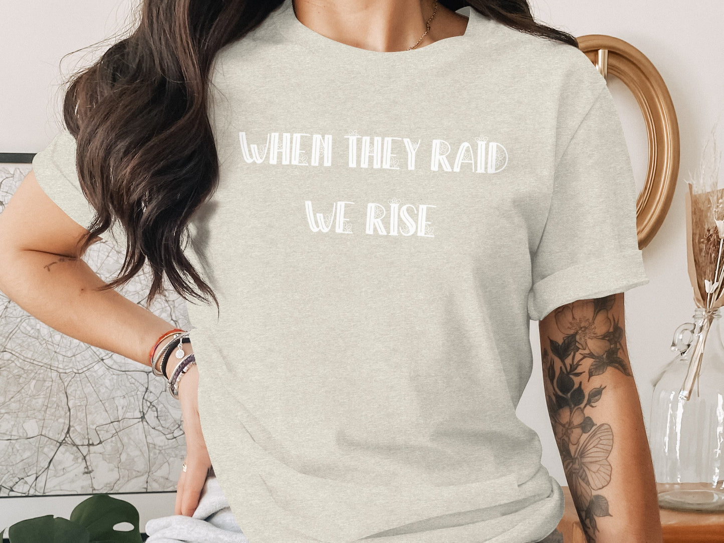When They Raid We Rise Graphic T-Shirt product type