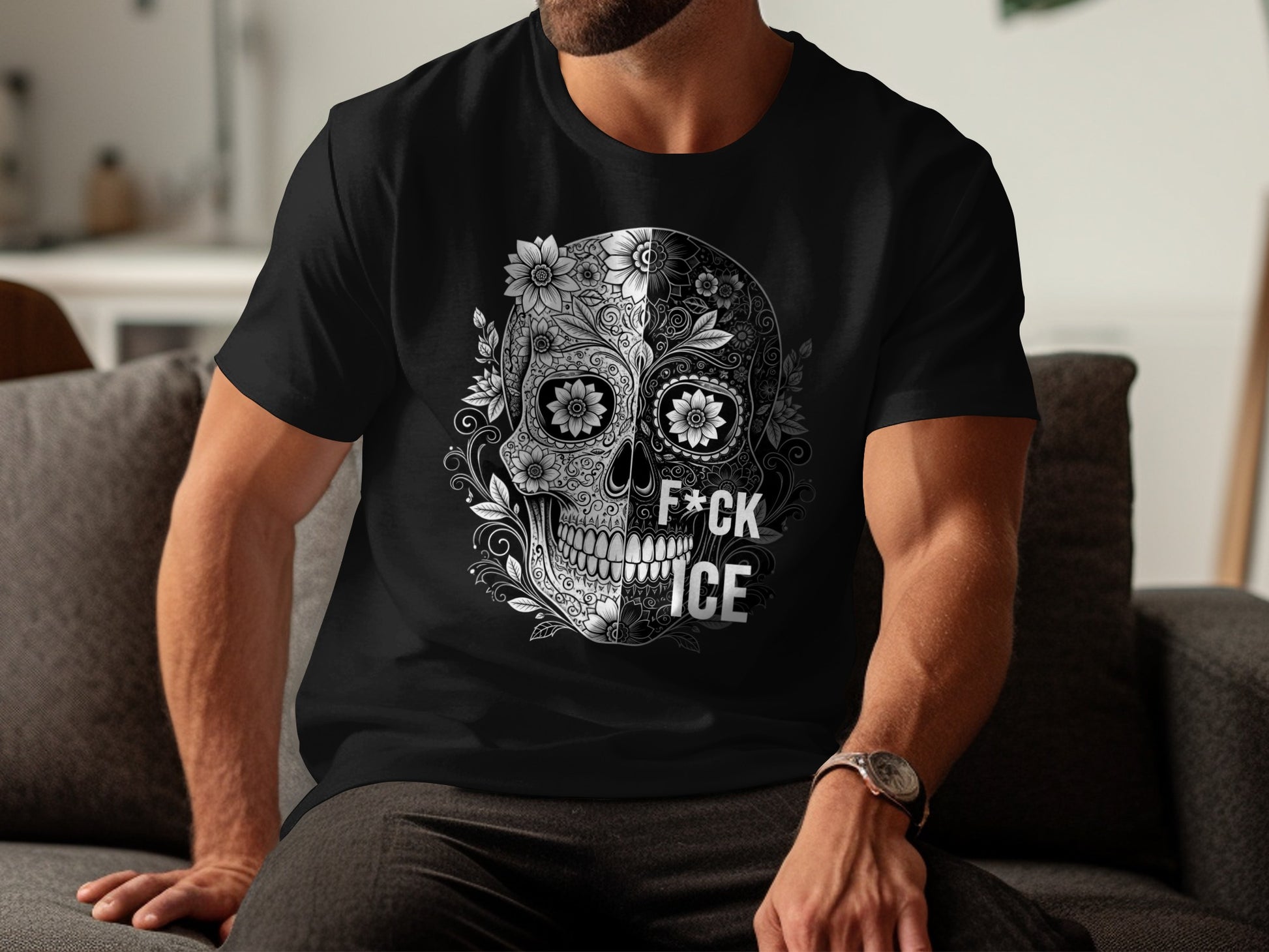 Skull Artwork F*ck ICE Graphic Tee Shirt product