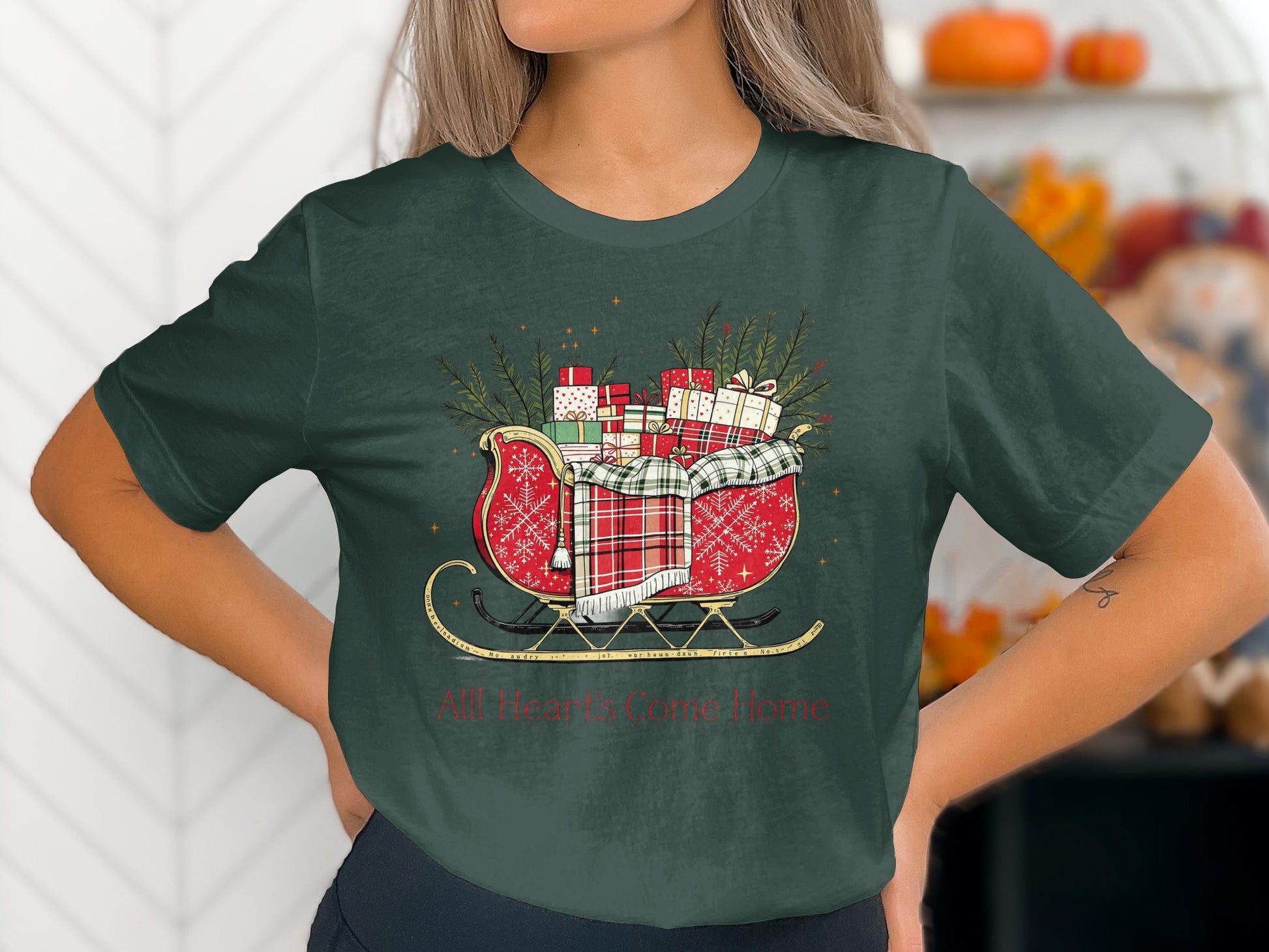 All Hearts Come Home Christmas Sleigh Shirt