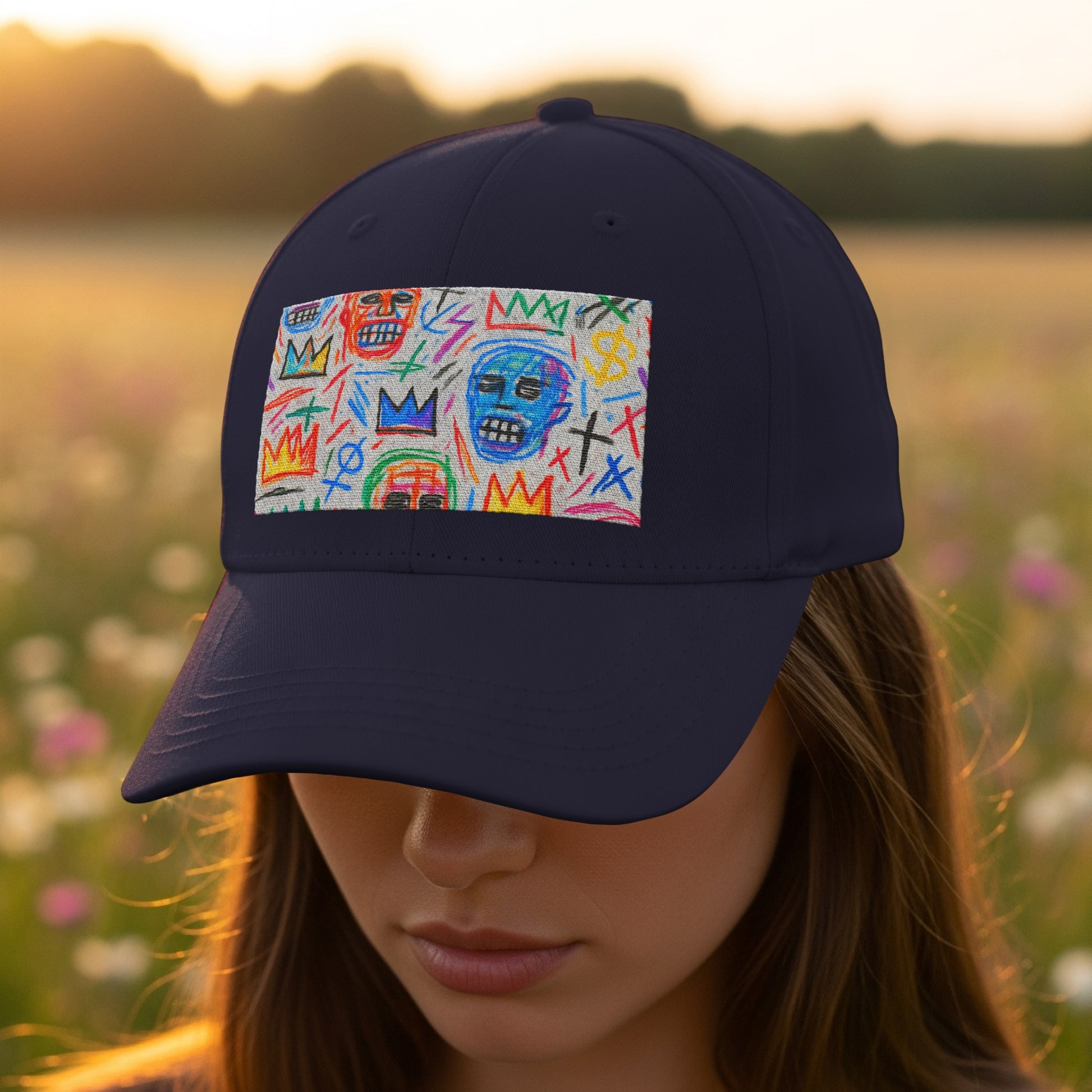 Colorful Abstract Faces Design Baseball Cap product