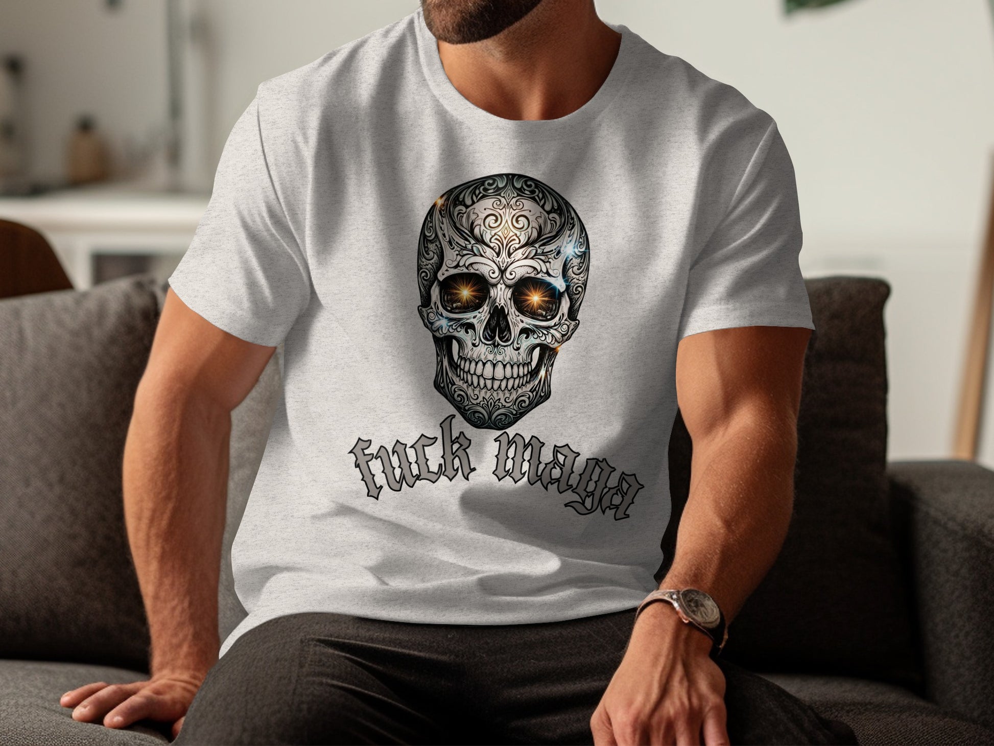 Skull and Fuck Maya Graphic Design T-shirt product type