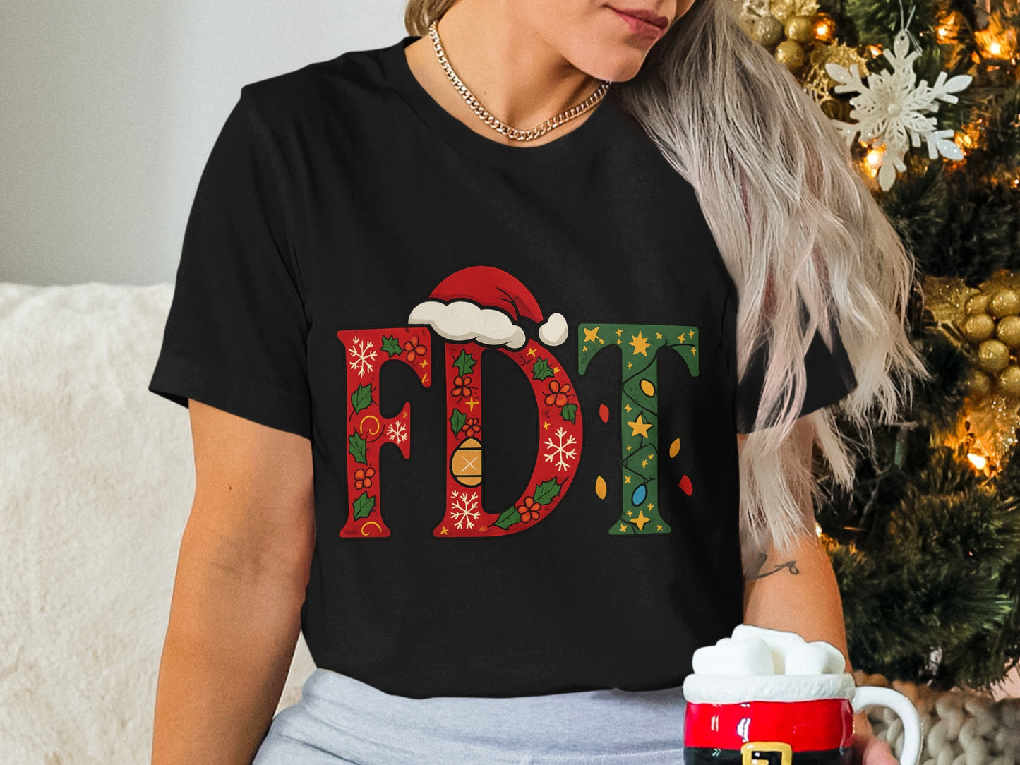 Festive Christmas Holiday Graphic FDT T-Shirt
