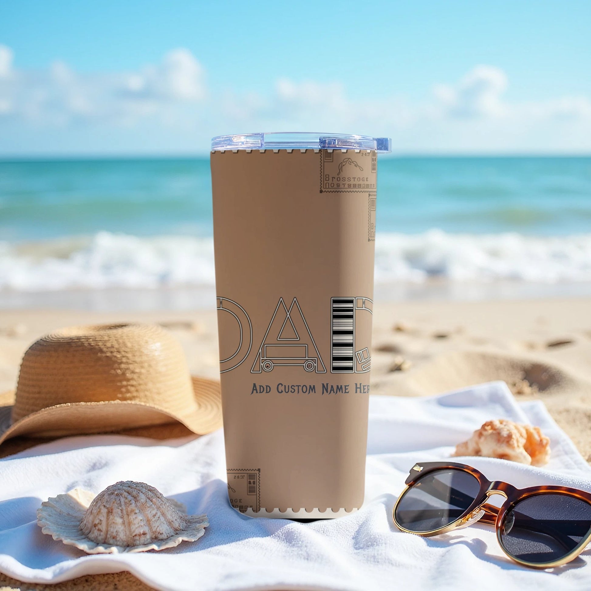 Personalized Beach Themed Insulated Tumbler product