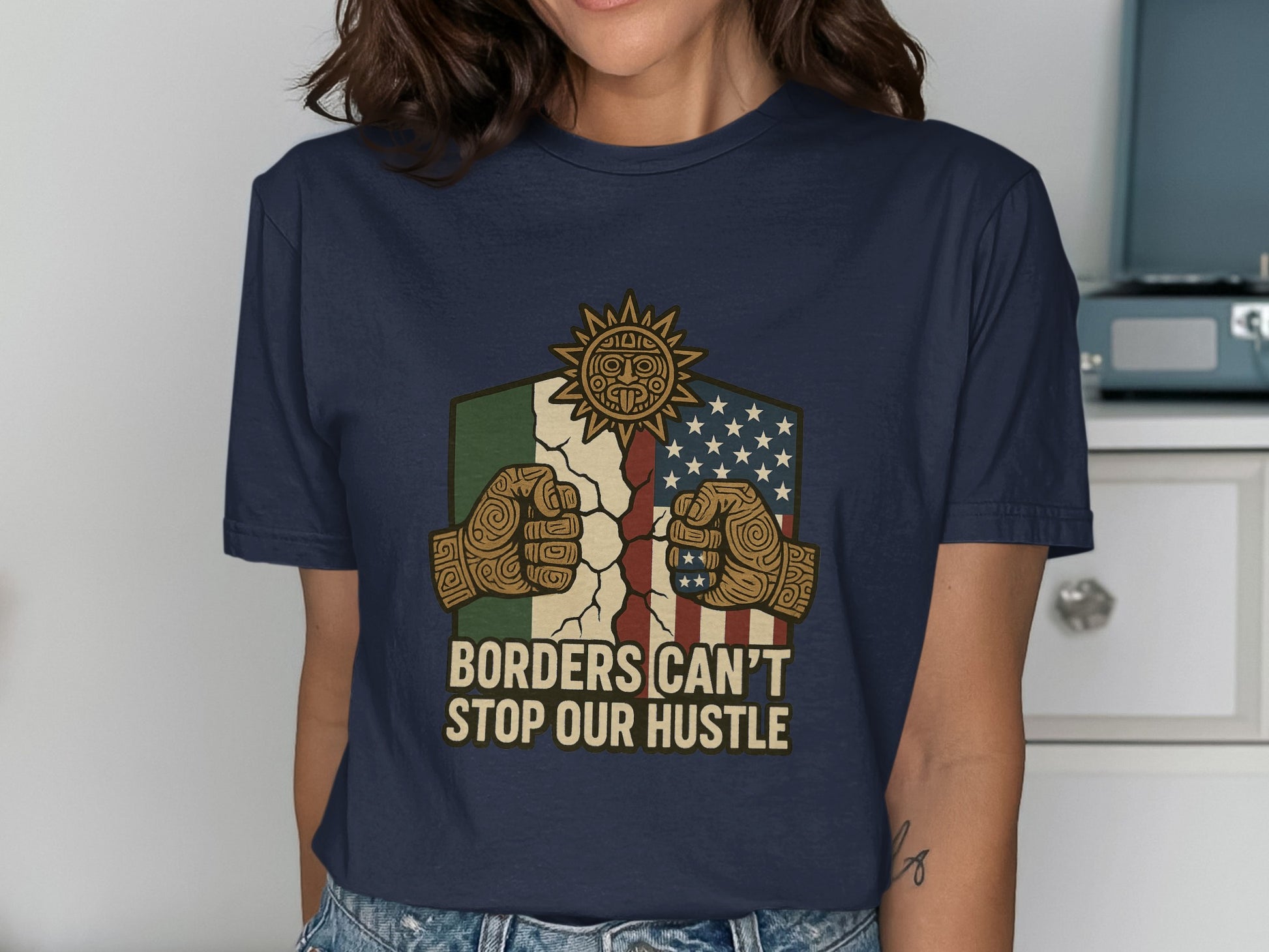 Borders Can't Stop Our Hustle Graphic Tee product
