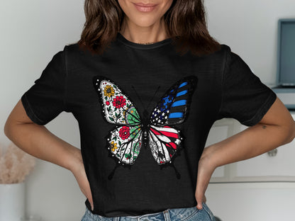 Patriotic Butterfly Graphic Print T-Shirt product