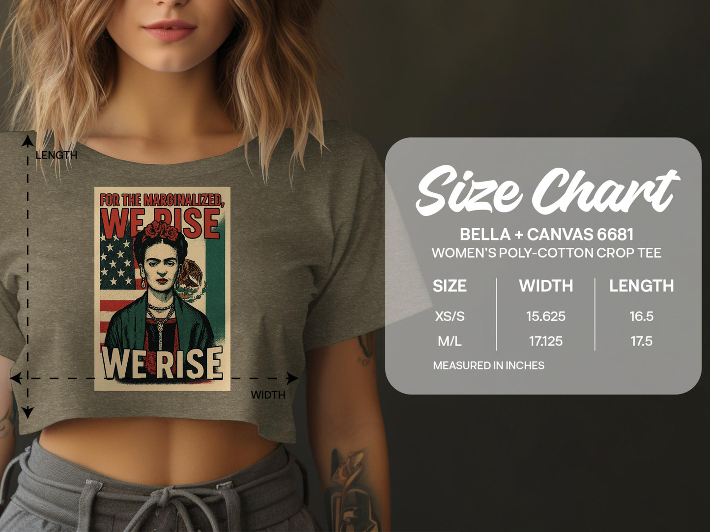 For The Marginalized We Rise Women's Crop Tee product