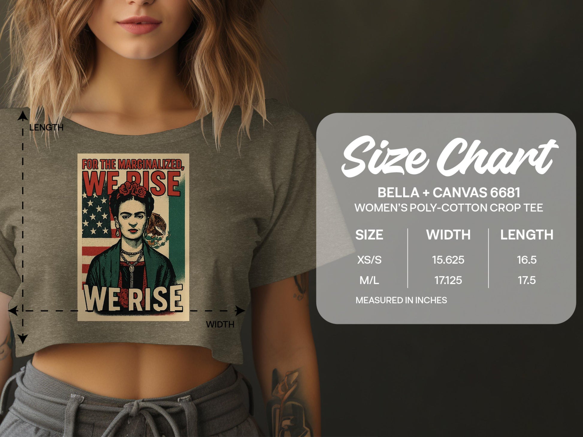 For The Marginalized We Rise Women's Crop Tee product