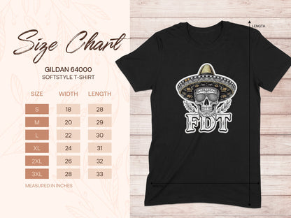 FDT Skull Hat Graphic Design Softstyle T-Shirt product